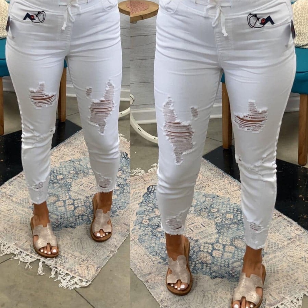 White Ripped Jeans